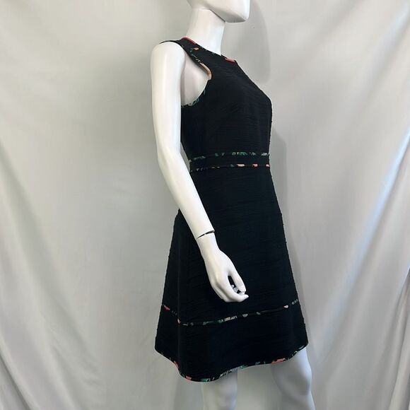 Kate Spade New with Tags Black with Multi Print Trim Dress - Picture 3 of 10